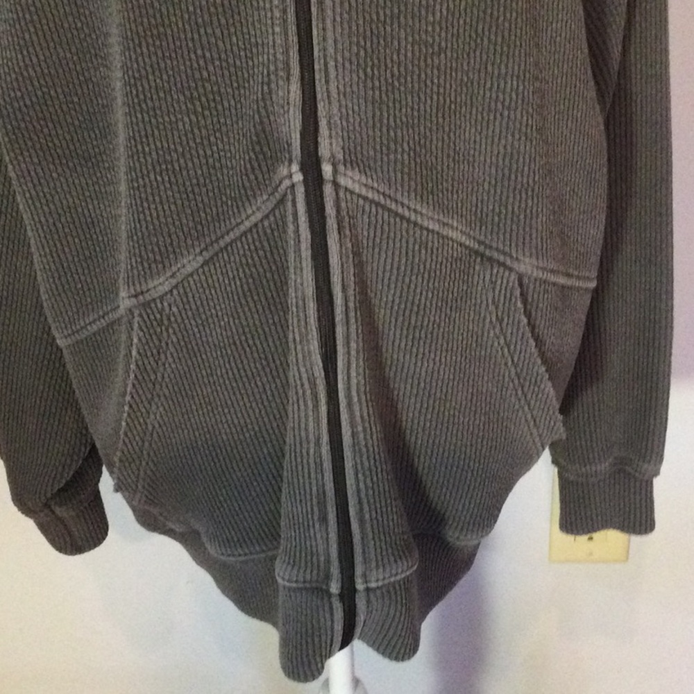 Aerie Gray Zip Oversized Hoodie - Picture 4 of 10
